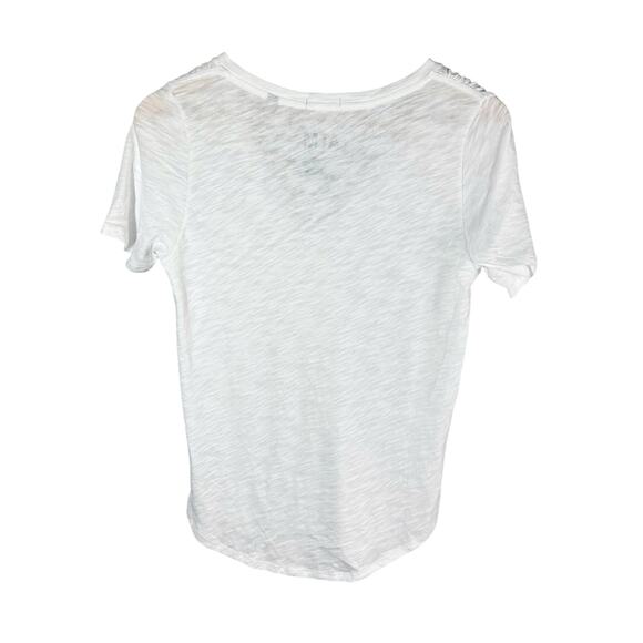 ATM Short Sleeve Slub Knit V-Neck Tee Shirt Size Medium White - Picture 2 of 10